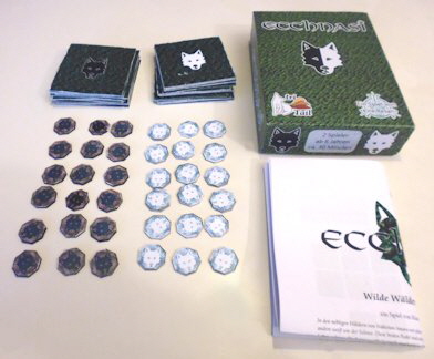 Photo of an Ecchnasi game box with material